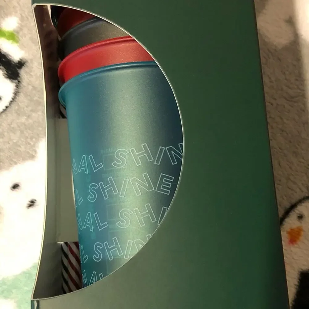 Starbucks 2019 Holiday Cold Cup Set 5 Pack 24oz Limited Edition NWT Rare Box
